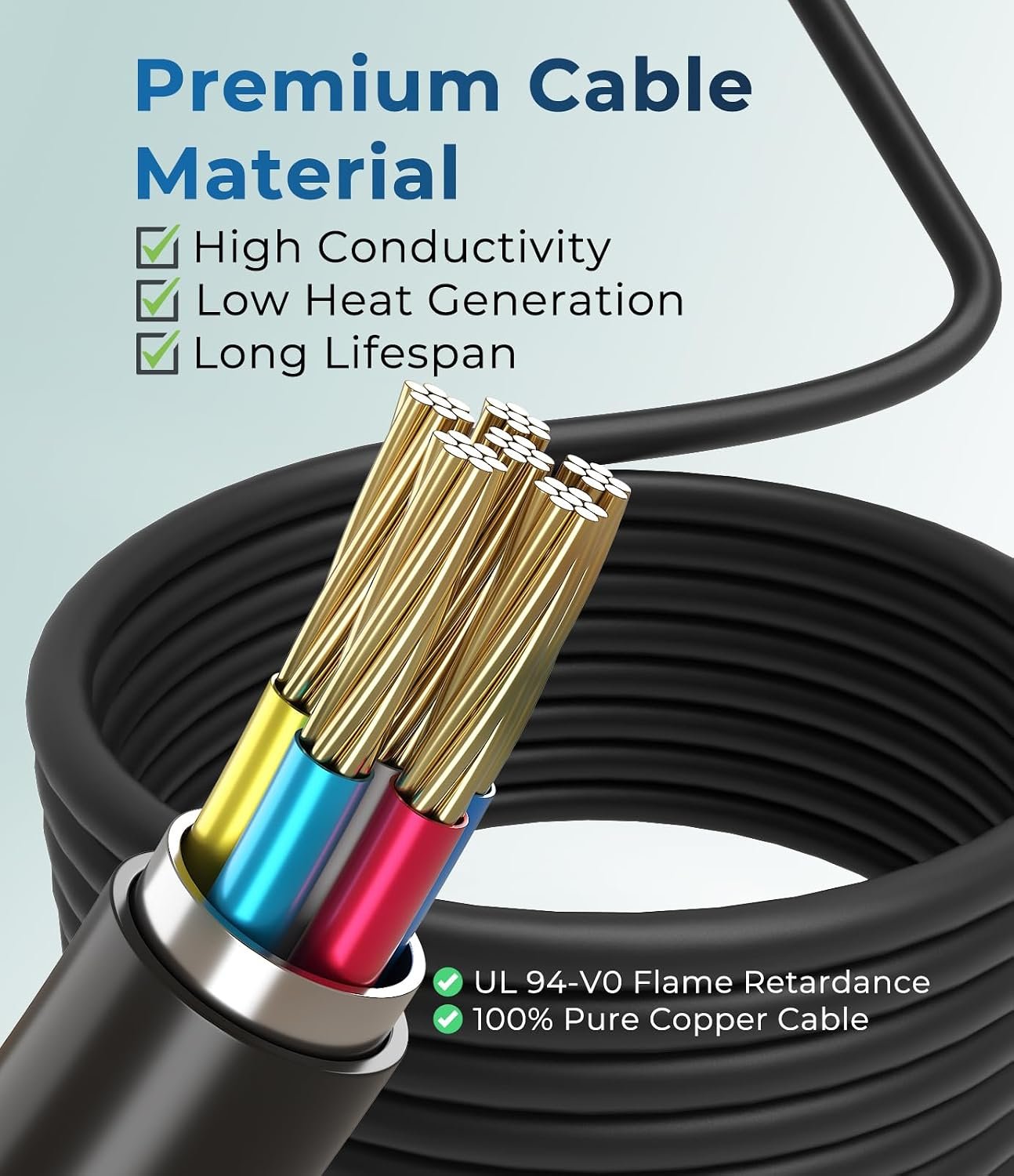 16Amp J1772 EV Charger Extension Cable, 17ft SAE J1772 Extension Cord Compatible with 110V-240V Level 1/Level 2 EV Chargers for J1772 EVs/PHEVs,IP67 Waterproof Car Charger Extension Cable with Bag - Image 6
