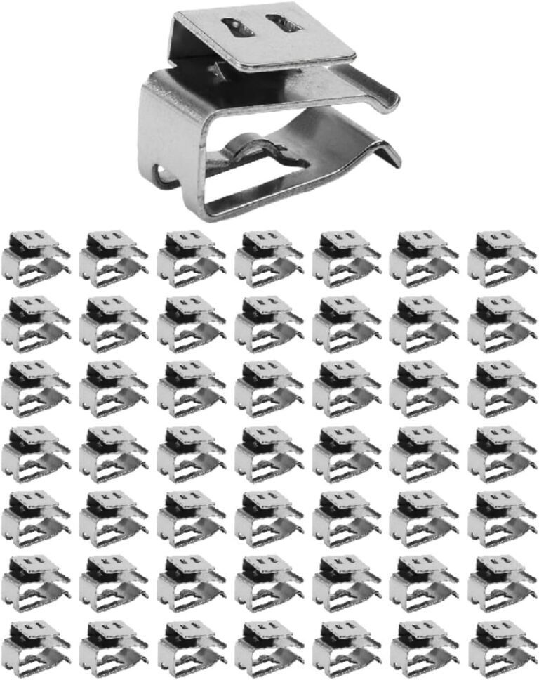 Fenteer Wire Clips Easy Installation Secure Pv Cable Clamps 90-Degree Double Wire Clip for Pv Module Cables Management, 50 Pieces