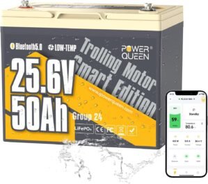 Power Queen 24V 50Ah LiFePO4 Batter...