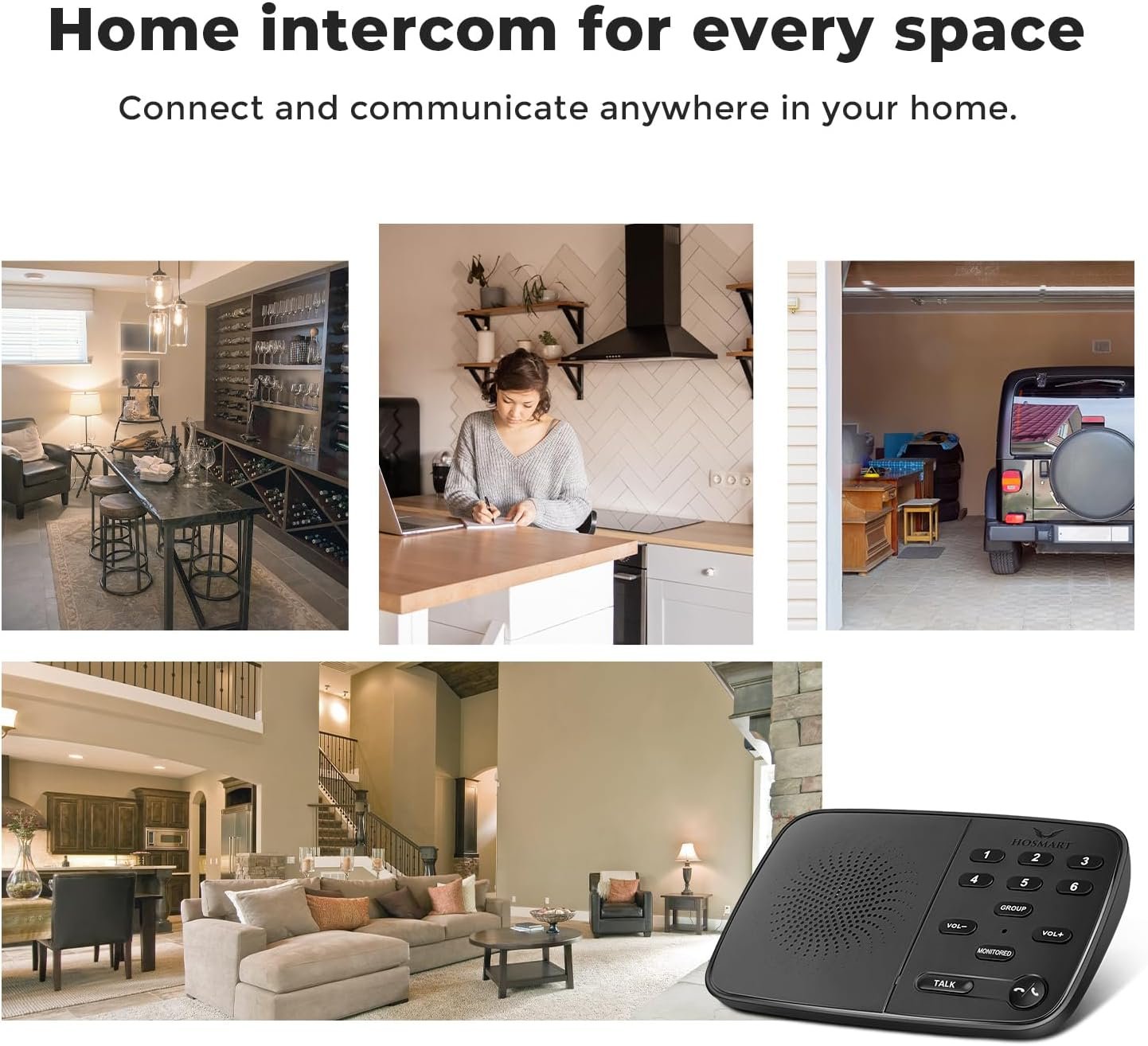 Hosmart UltraSpeak Intercoms Wireless for Home Two-Way Real-time Intercom | Full Duplex Wireless Intercom System for Home Use, Clear Sound House Intercom System for Business with 1200 Feet Range - Image 5