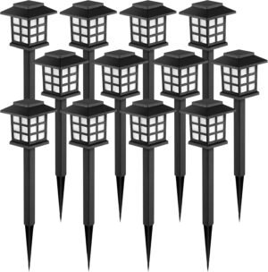 GIGALUMI Solar Lights Outdoor Water...