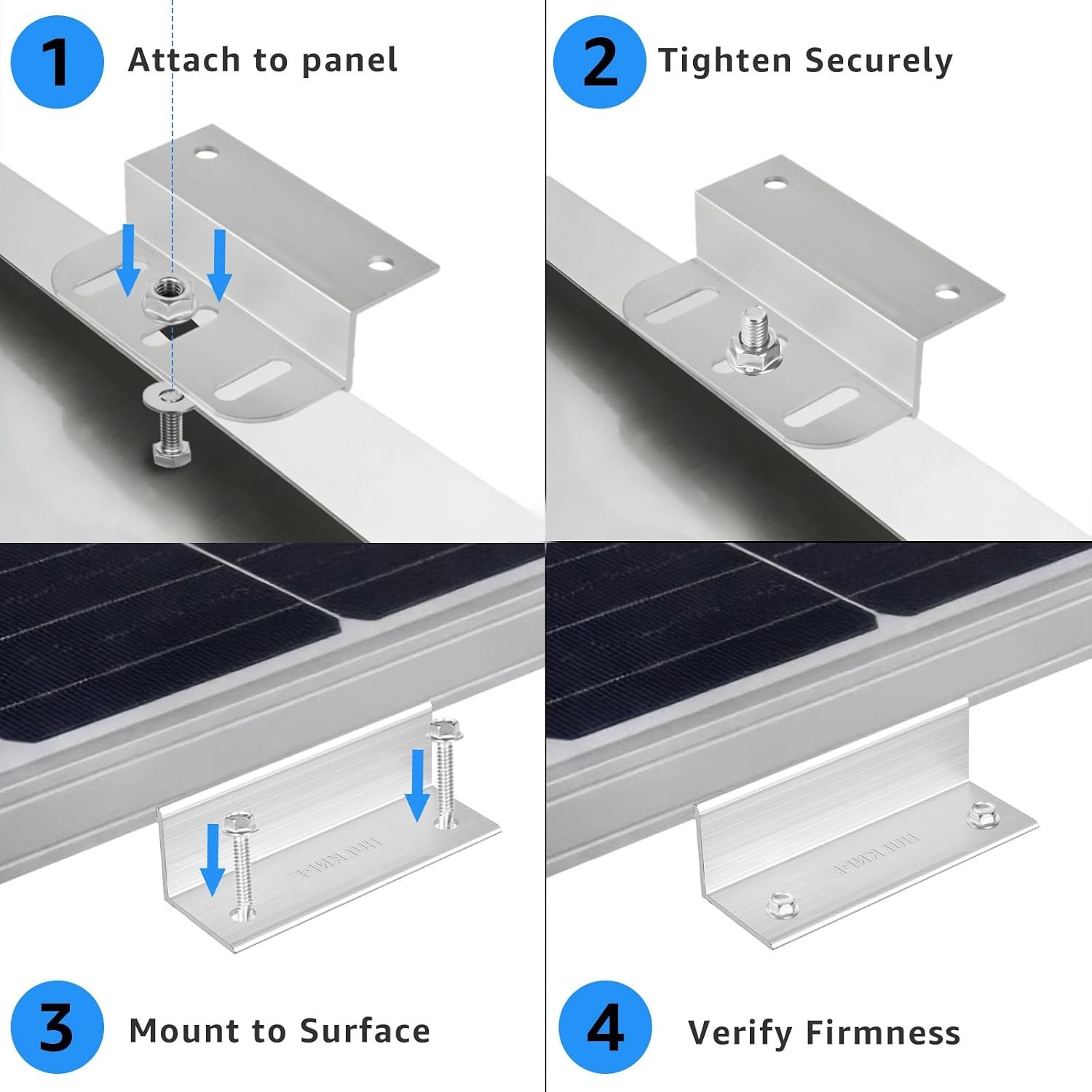 Z Brackets Solar Panel Mounting Kit (16 Pack) - Heavy Duty Corrosion-Resistant Aluminum for RV, Boat, Roof & Off-Grid Installations - Image 7