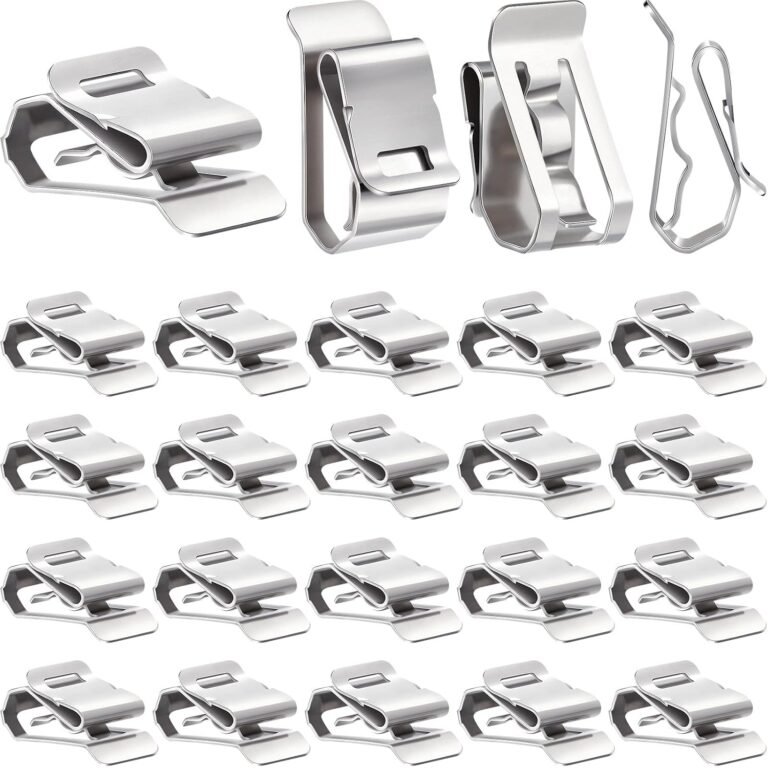 100 Pcs Stainless Steel Solar Wire Clip Metal Trailer S Clip Cable Clips Electrical Cord Management Solar Panel Wire Clips for Pv Wiring Boat Cable Boat Trailer (0.2 to 0.3 Inch)