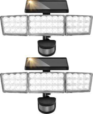 Solar Lights Outdoor, 3500LM 168 LE...