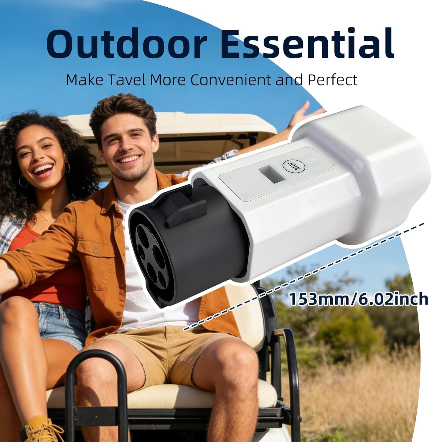 J1772 to NEMA 5-15/5-20 Socket Adapter, Portable EV Charging Station Discharge Converter, J1772 Charger Plug Tap for Charging E-Bikes and Scooters Can Accept AC 100~240V (with Display) - Image 6