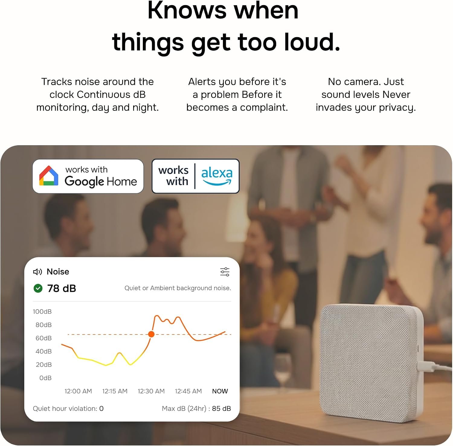 Layla Smart Home Agent 9-in-1 Smart Sensor & Air Quality Monitor (CO2, bVOC, Humidity) | Noise & Motion Detector, AC Controller, Energy Savings | Compatible with Alexa & Google Home | No Subscription - Image 3