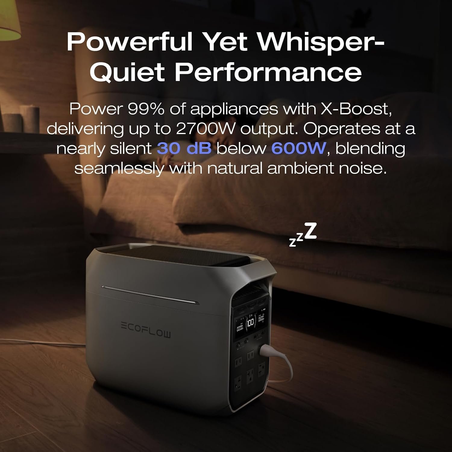 EF ECOFLOW Portable Power Station DELTA 3 Plus 1024Wh with Extra Battery | Expand Capacity from 1024Wh to 2048Wh, 1800W AC/140W USB-C Output, Solar Generator for Emergency, Home Backup, Camping - Image 6