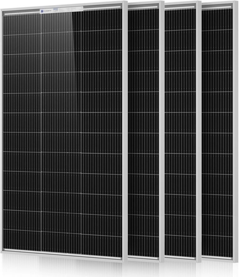 ECO-WORTHY 400W Solar Panels N-Type 4pcs 100 Watt 18V Monocrystalline | IP68 Waterproof, 16BB, Perfect for Off Grid PV Power for Home, Camping, Boat, Shed Farm, RV,12V/24V battery
