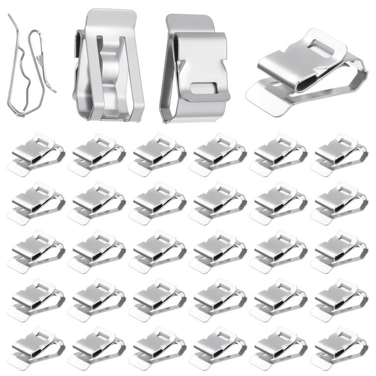 100 Pcs Stainless Steel Cable Clips S Clip Solar Panel Cables Photovoltaic Double Wire Trailer Wire Clips for PV Wiring Boat Frame Management Clip, 0.2 Inch to 0.3 Inch in Rope Capacity, Silver