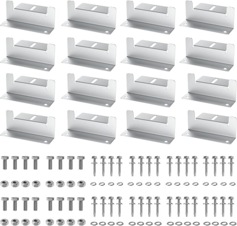 16PCS Solar Panel Mounting Brackets, Z Brackets, Lightweight Aluminum Alloy, Corrosion-Free Construction for RVs, Trailers, Vans, Yachts and Off-Grid Roof Installation