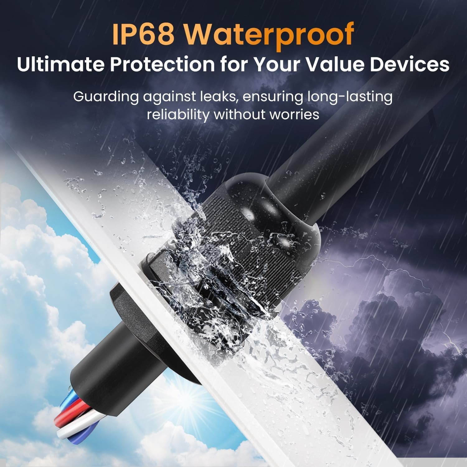 QILIPSU 12pcs 1/2" NPT Cable Gland Waterproof IP68 Nylon Cable Pass Through Cord Grip Connector Strain Relief Wire Grommet - Image 2