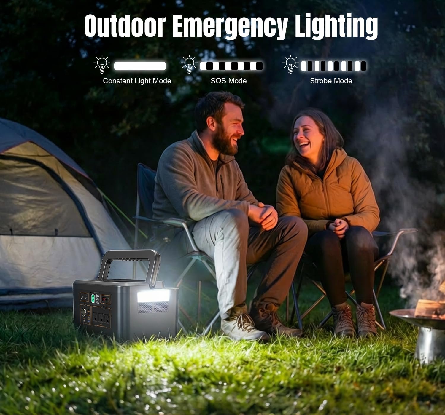 Portable Power Station 650W (1200W Peak), 576Wh Solar Generator | LiFePO4 Battery 3.5 Hour Fast Charging for Home & Emergency Backup, Hurricane, CPAP (Solar Optional) - Image 8