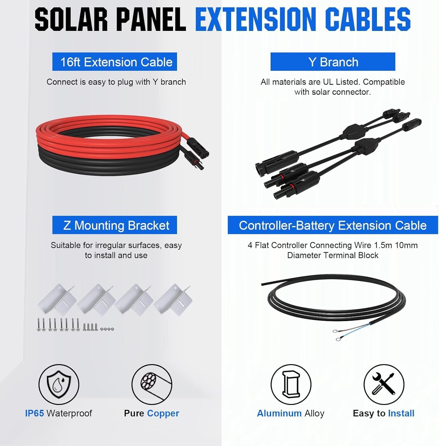 ECO-WORTHY 400 Watt 12 Volt Premium Solar Panel Kit :4pcs 100W Solar Panel+ 40A MPPT Charge Controller+ Bluetooth Module+ Mounting Z Brackets, 400W 12V Solar Power Off Grid System for Home, RV, Boat. | 4pcs 100W N-Type Solar Panel+ 40A MPPT Charge Controller+ Bluetooth Module+ Mounting Z Brackets, for RV, Camper, Vehicle - Image 7