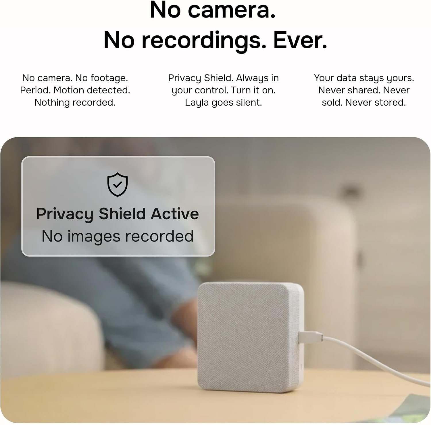 Layla Smart Home Agent 9-in-1 Smart Sensor & Air Quality Monitor (CO2, bVOC, Humidity) | Noise & Motion Detector, AC Controller, Energy Savings | Compatible with Alexa & Google Home | No Subscription - Image 5