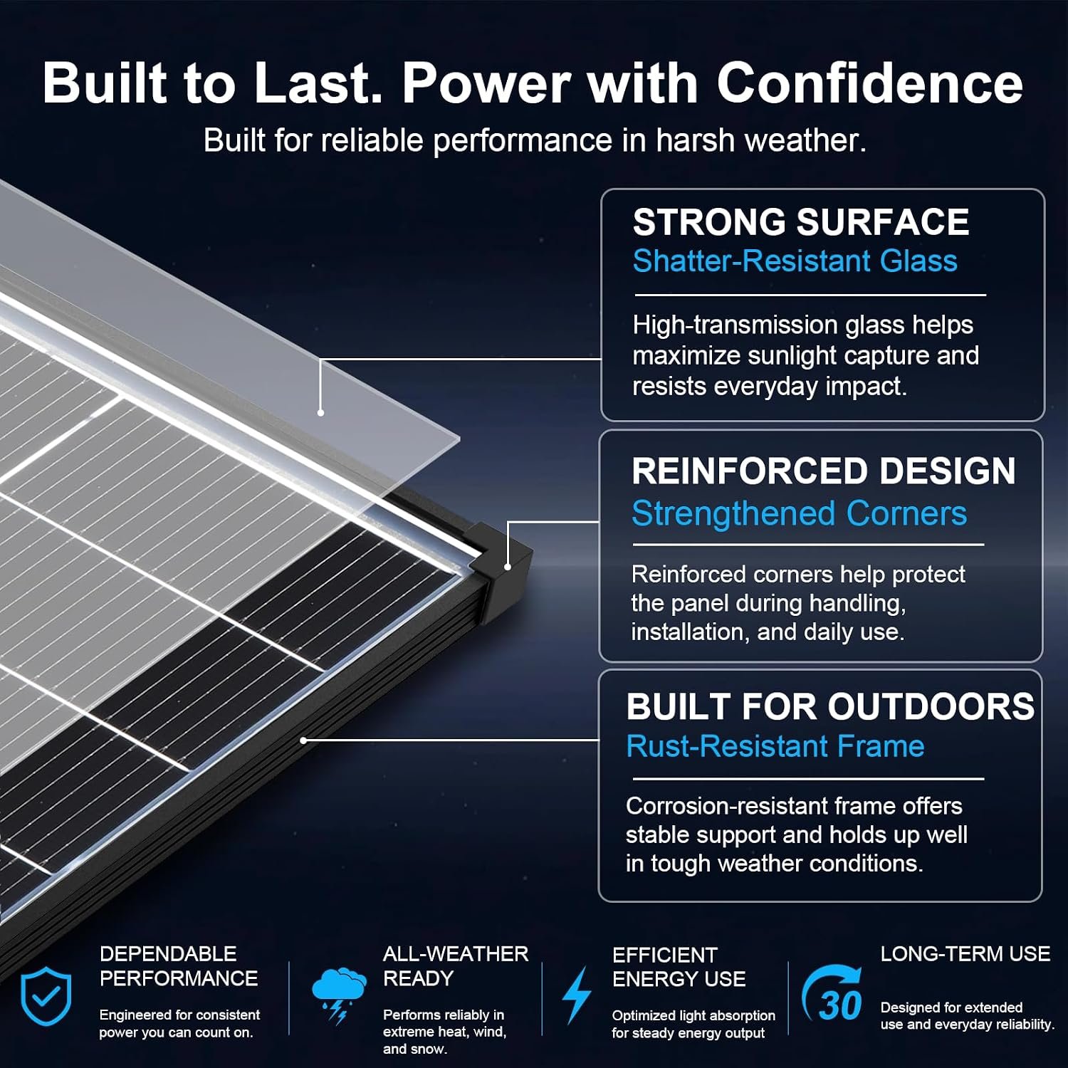 400W Solar Panel, 12V 2Pcs 200 Watt Solar Panels, 25.2% High-Efficiency | 18BB N-Type Monocrystalline Solar Panels, IP68 Waterproof, for RV Marine Trailer Camper Rooftop Farm Other Off-Grid System - Image 8