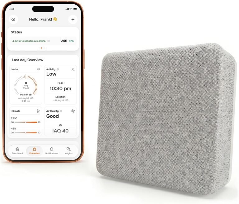 Layla Smart Home Agent 9-in-1 Smart Sensor & Air Quality Monitor (CO2, bVOC, Humidity) | Noise & Motion Detector, AC Controller, Energy Savings | Compatible with Alexa & Google Home | No Subscription