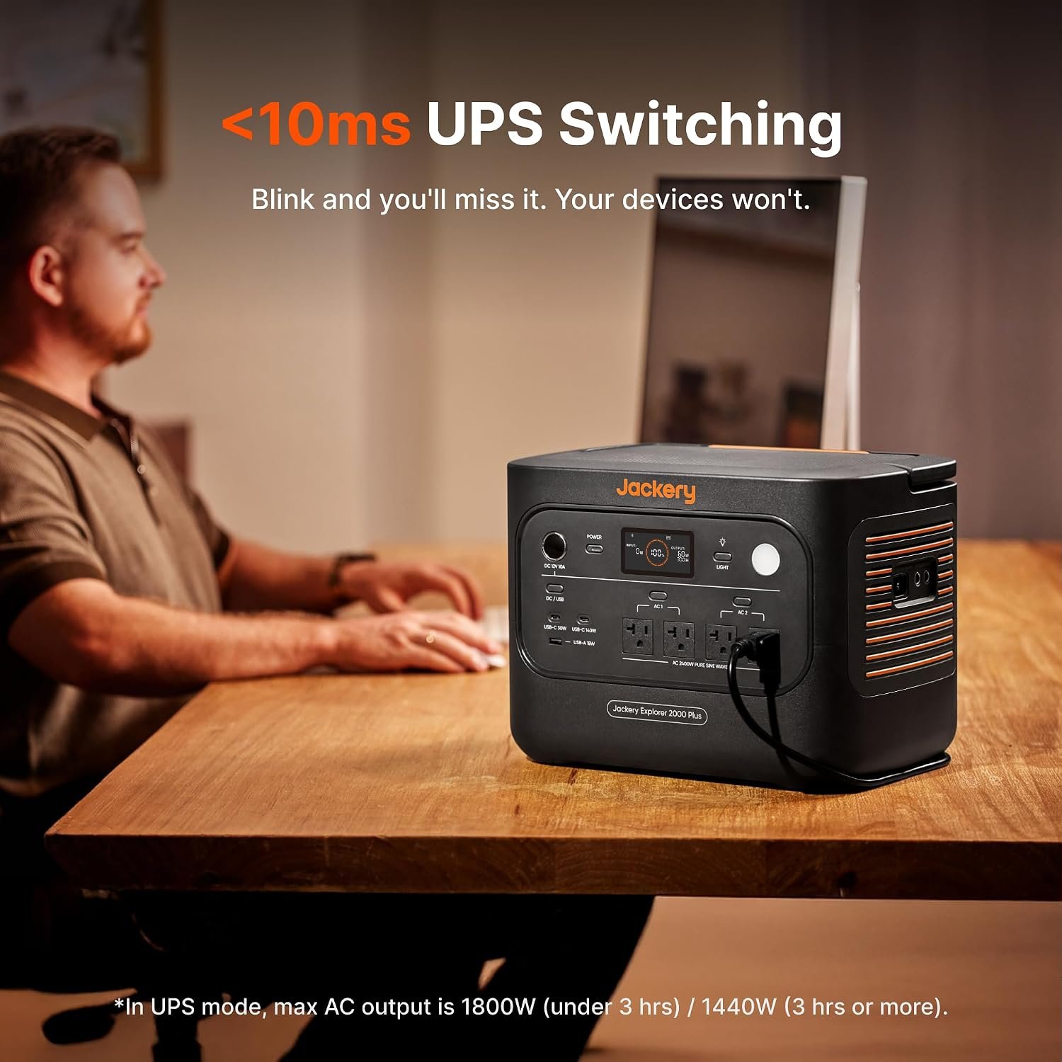 Jackery HomePower 2000 Plus v2 Power Station, 2048Wh, 2400W AC Output | LFP Battery, Expandable to 12kWh, Essential Home Backup for Outages, Emergencies & RV (Solar Panel Optional) - Image 8
