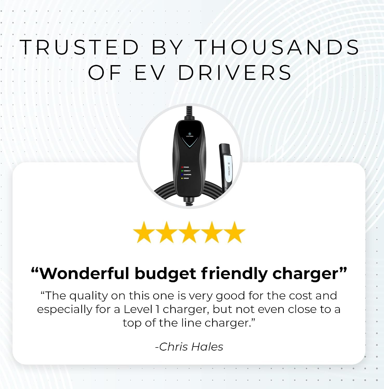 Lectron Level 1 Tesla Charger - 120V, 15 Amp, NEMA 5-15 Plug, 16 ft Extension Cord - Portable Electric Car Charger for Tesla - Compatible with All Tesla Models X/Y/3/S/Cybertruck - Image 3