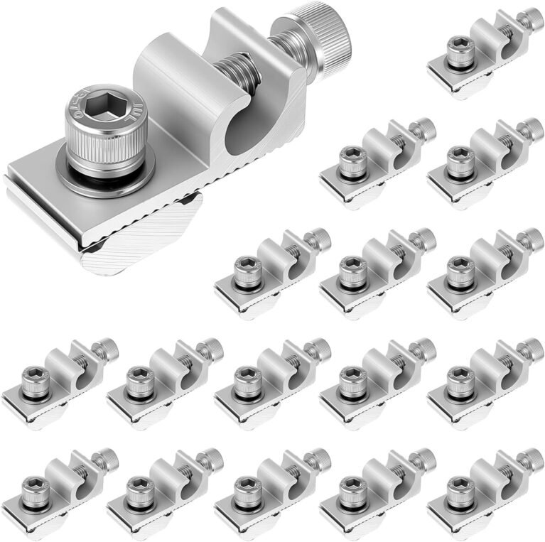 16PCS Ground Lug Cable Clamp,Grounding Tab 6.7 Aluminium Alloy Conductor Buried Connectors for Solar Photovoltaic Bracket Lightning Protection Clamp Grounding Buckle Terminal Solar Accessories