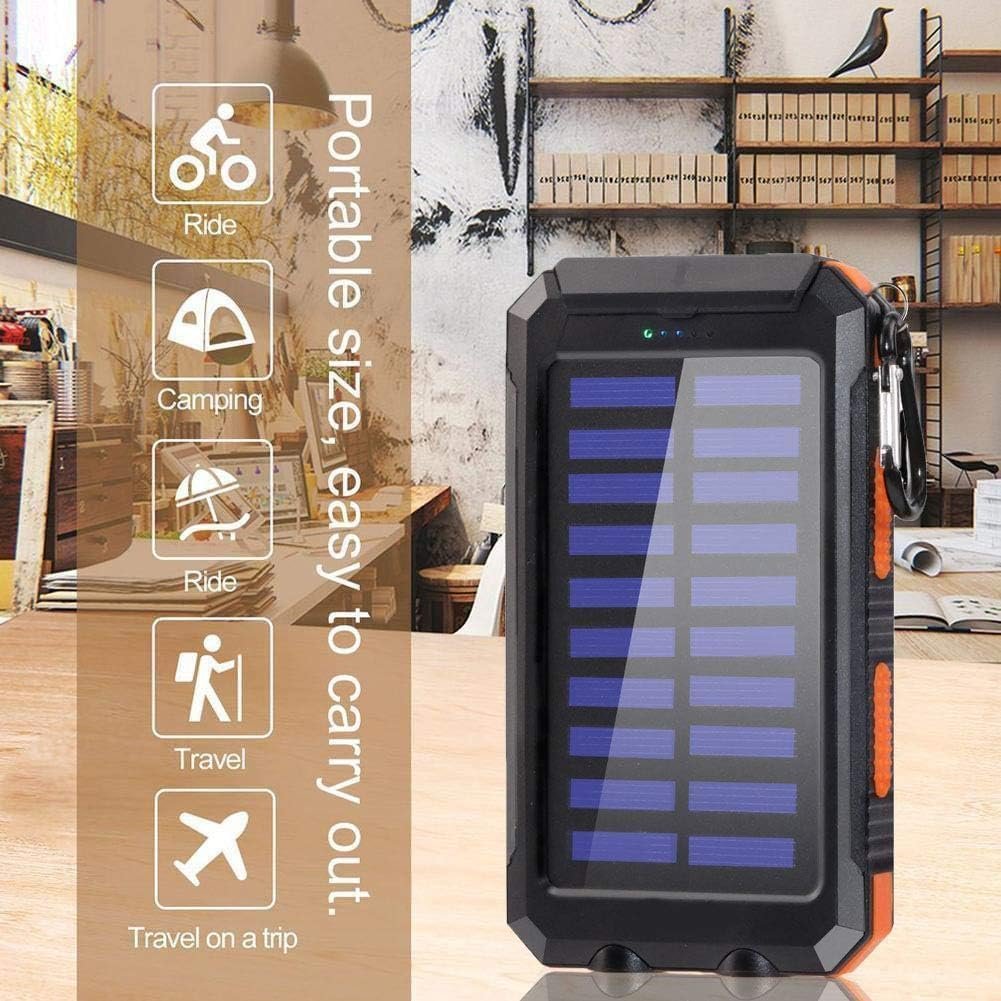 YELOMIN 38800mAh Solar Power Bank, Portable Charger USB-C Fast Charging Compatible with iPhone Samsung, Dual LED Flashlight Battery Pack, 3 Output Backup Charger for Camping Hiking Outdoor Emergency - Image 7