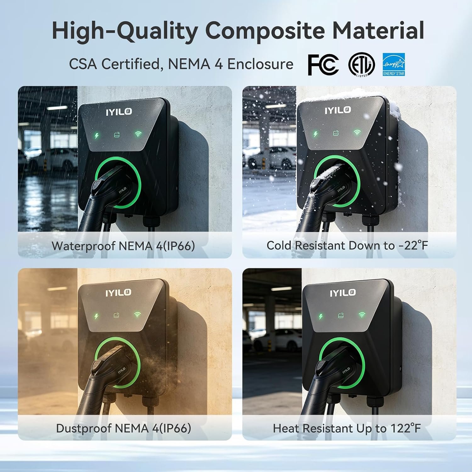 Upgraded Version Level 2 EV Charger, 40A /9.6KW or 48A/11.5KW | Compatible with Dual Installation Methods: NEMA 14-50P or Hardwired, Power Sharing, DLB, Temp Sensors, Smart APP, UL/ETL - Image 8