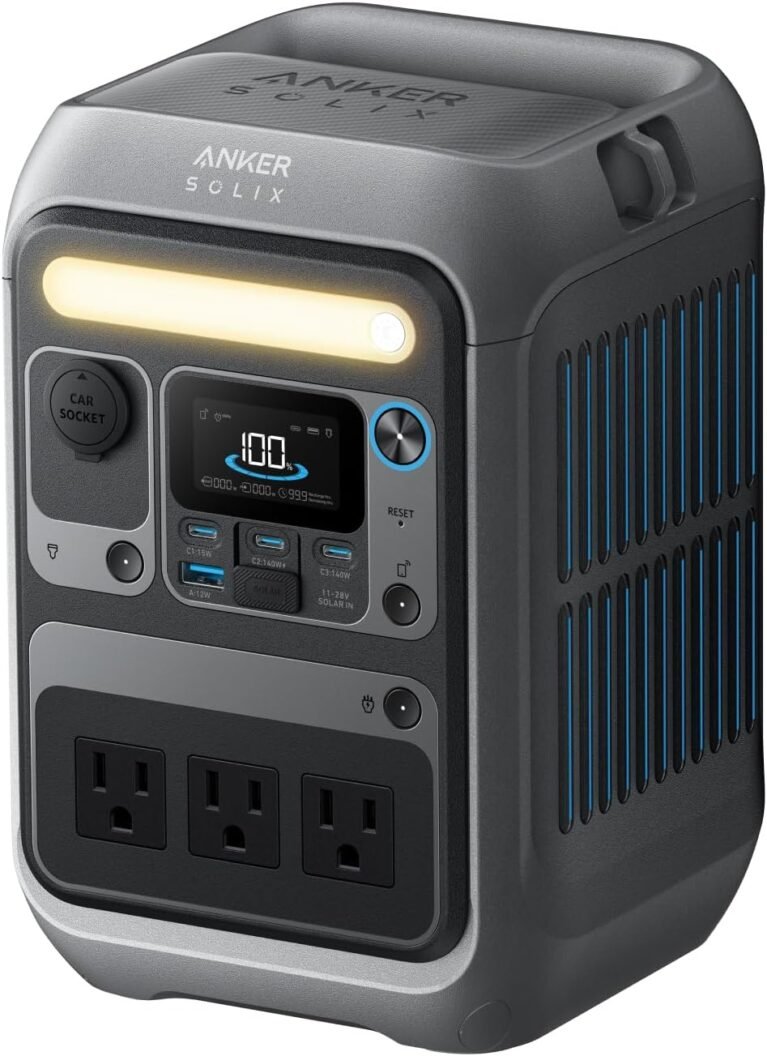 Anker Portable Power Station SOLIX C300, 288Wh LiFePO4 Backup Battery, 300W Solar Generator, 140W Two-Way Fast Charging, for Camping, Hunting, Travel, Blackout & Emergencies (Solar Panel Optional)