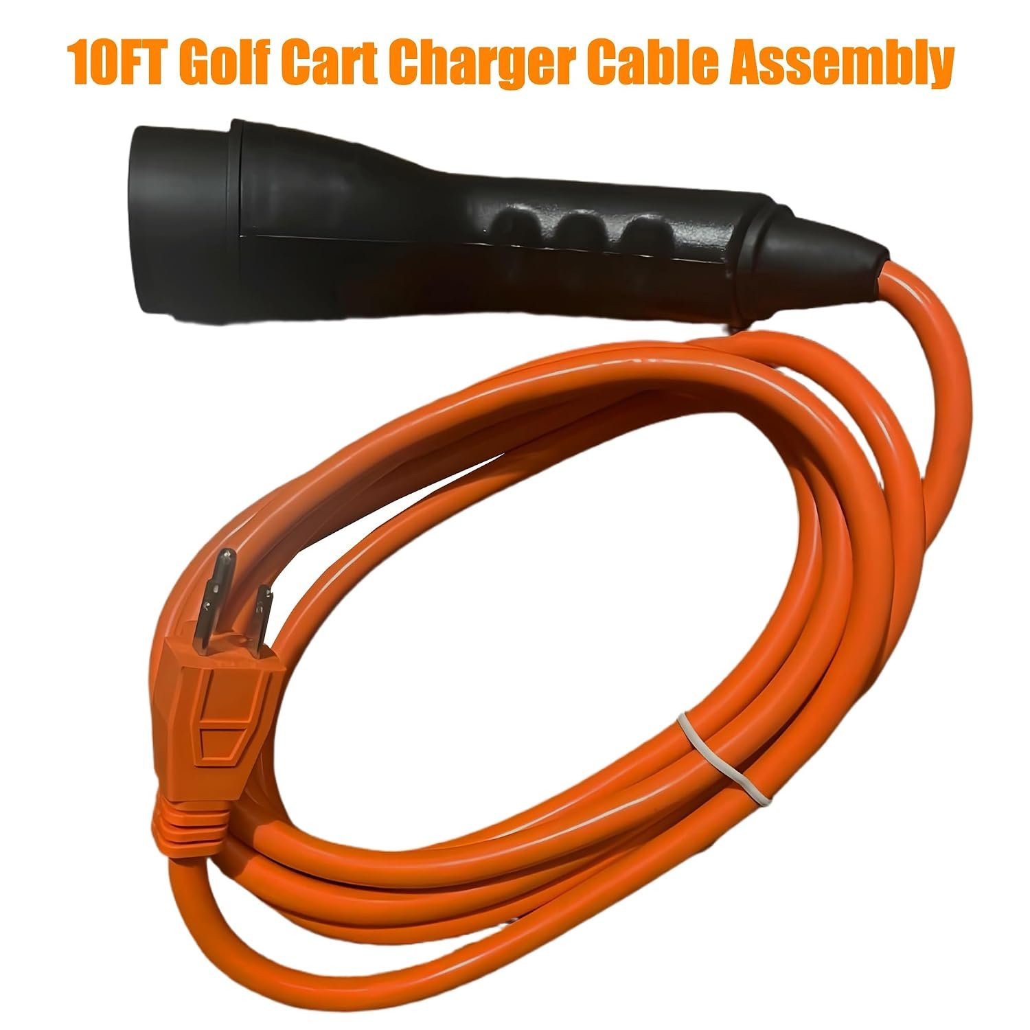 RQG 48V Golf Cart Charger Cord, 10FT 120V 3-Pin Golf Cart Charger Power Cord Cable Assembly Replacement Fits ICON EV Evolution D5 Maverick Golf Cart Accessories, Part 2.04.0620 - Image 5