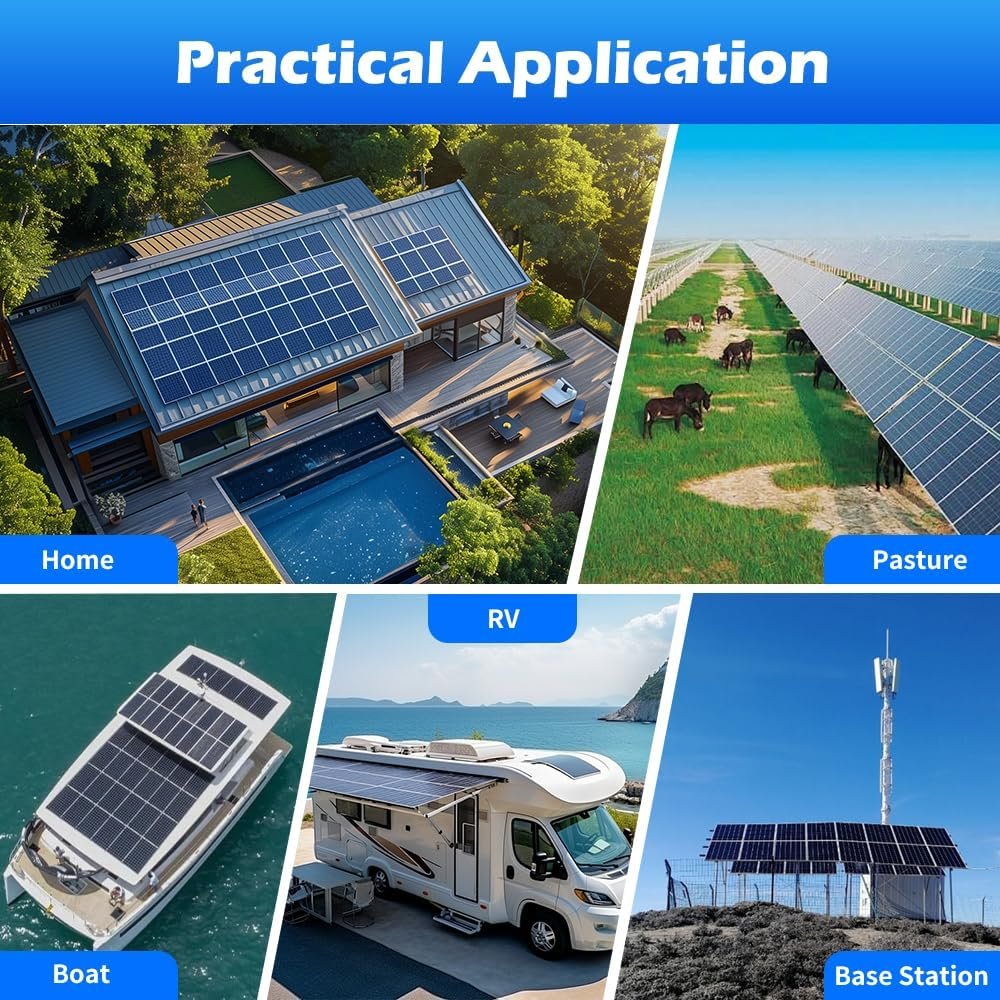 Ampinvt 6000W Solar Inverter 48V DC to 120V/240V AC Split Phase Output, Built-in 100A MPPT Solar Controller, Off Grid Low Frequency Pure sine Wave Inverter Charger, for Lead Acid Lithium Gel Battery - Image 6