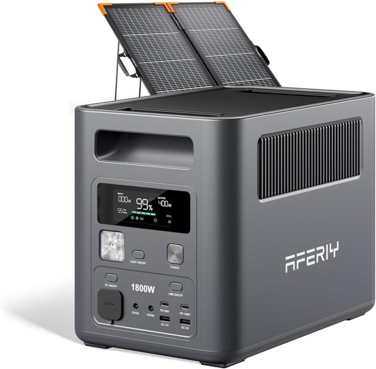 AFERIY Portable Power Station 1024Wh&100W Bifacial Solar Panel,Generator