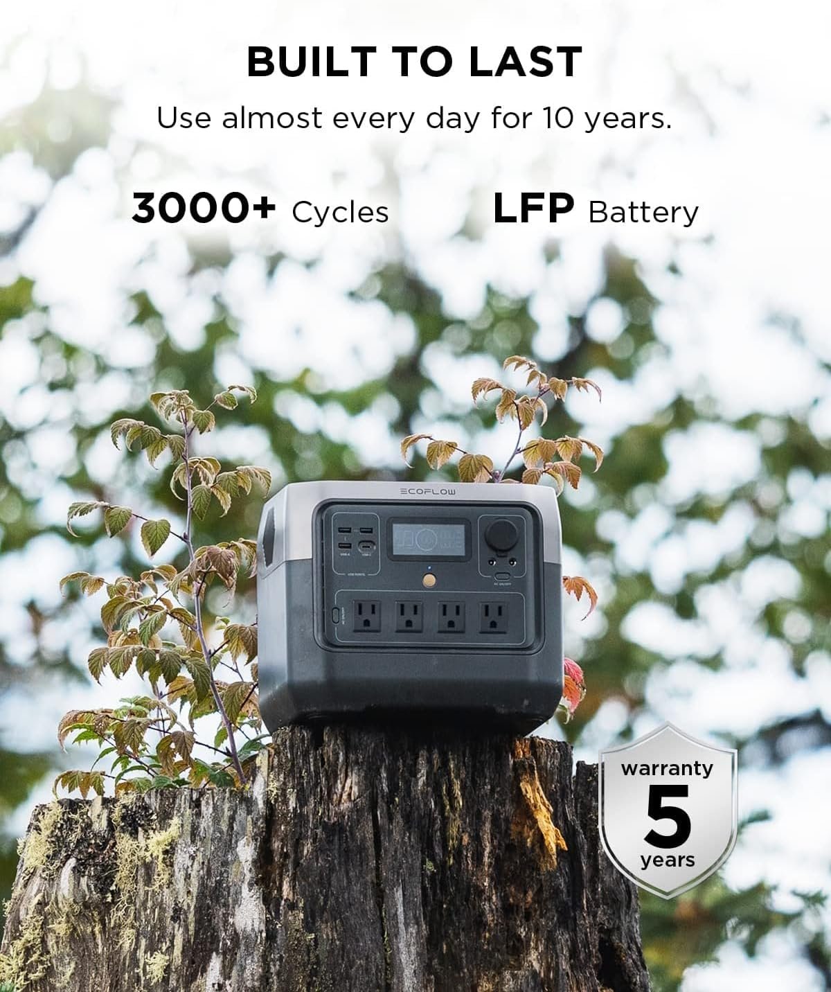 EF ECOFLOW Solar Generator RIVER 2 Pro & 220W Portable Solar Panel, 768Wh | 70 Min Fully Charged,LFP Battery, 4X800W (Up to 1600W) AC Outlets, Portable Power Station for Camping, RV, Home Backup - Image 4