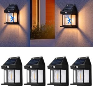 4 Pack Solar Wall Lights Outdoor wi...
