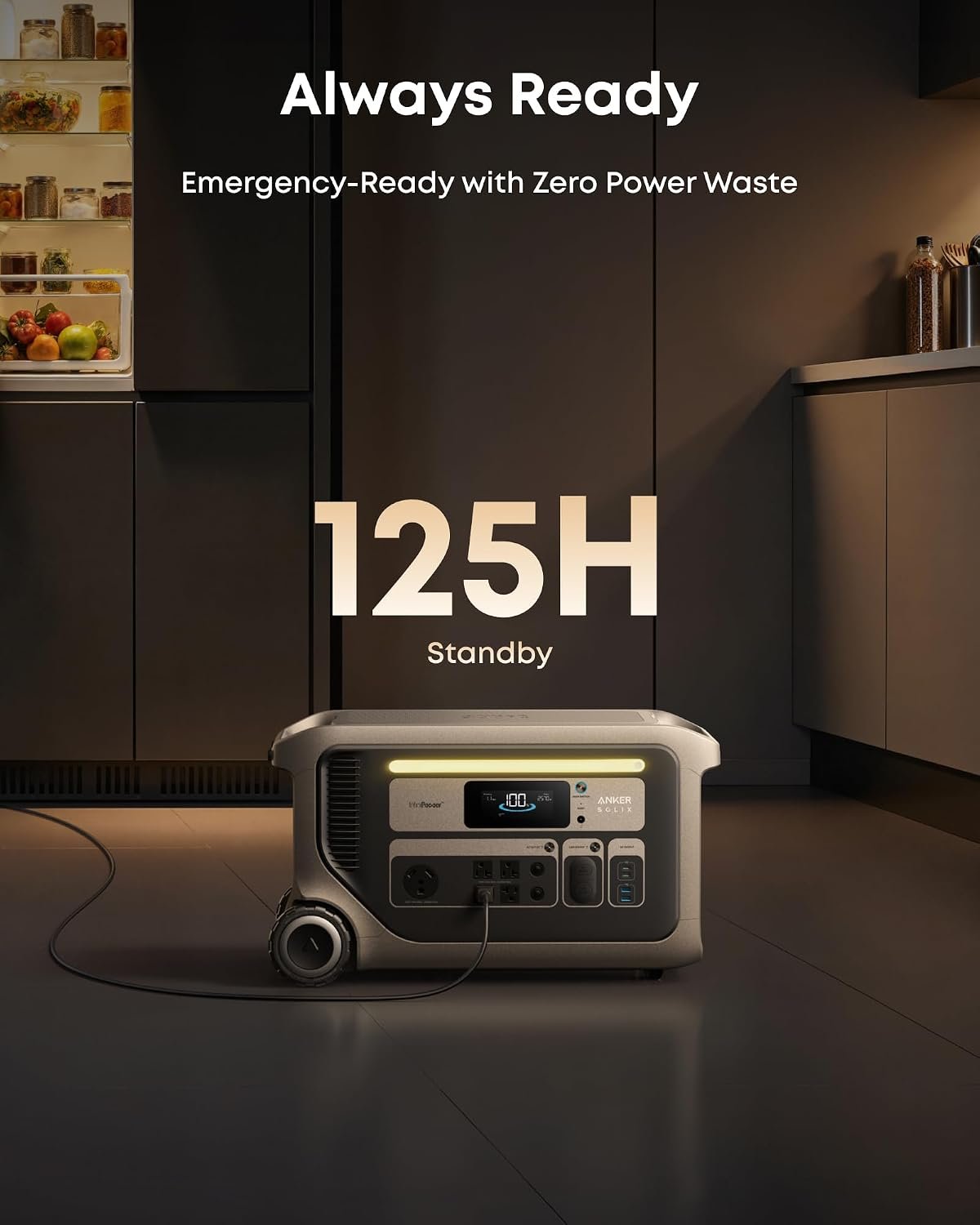 Anker SOLIX F3000 Portable Power Station, 3,072Wh, 6,000W, Solar Generators | 3,072Wh LiFePO4 Battery, Expandable to 24kWh, Generator-Ready, 3,600W Solar Generator for Home, RVs, and Emergencies, UPS - Image 5