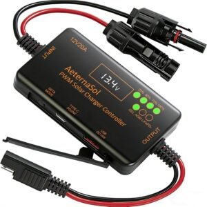 PWM Solar Charge Controller 12V 20A...