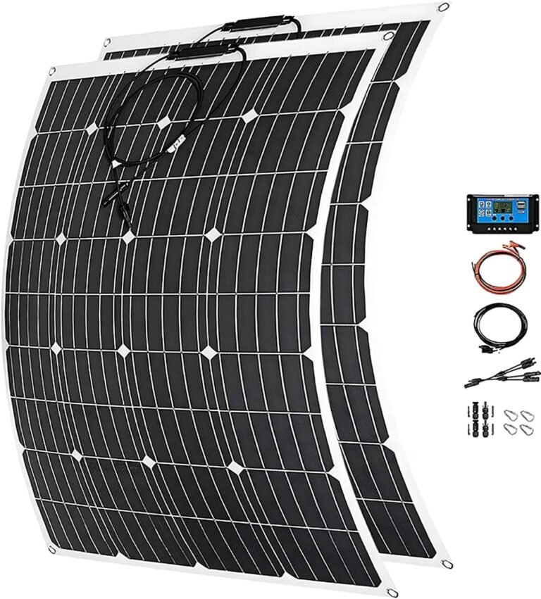 1000 Watt Solar Panel Kit, with Charge Controller(40A) 2pcs 500 Watt Flexible Monocrystalline Solar Panel kit Photovoltaic Module for 12-48V Battery Charging Car Battery Camper RV