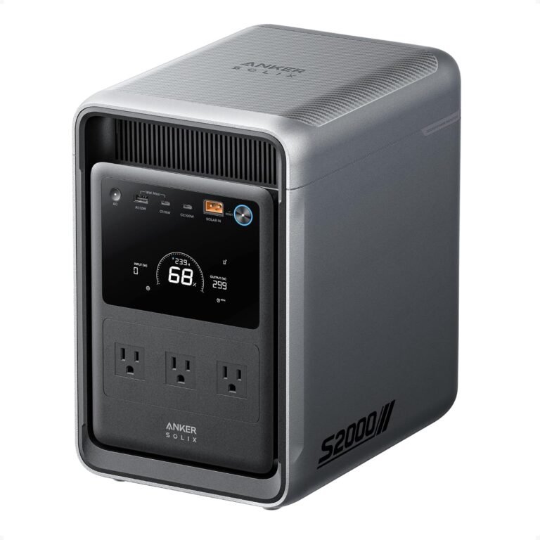 Anker SOLIX S2000 Portable Power Station, 2,010Wh, 1,500W, Home Backup, UPS | LiFePO4 Battery, Up to 35-Hour Fridge Backup, 1,500W Solar Generator for Home, UPS, Outdoor, and Emergency Use (3000W Peak)