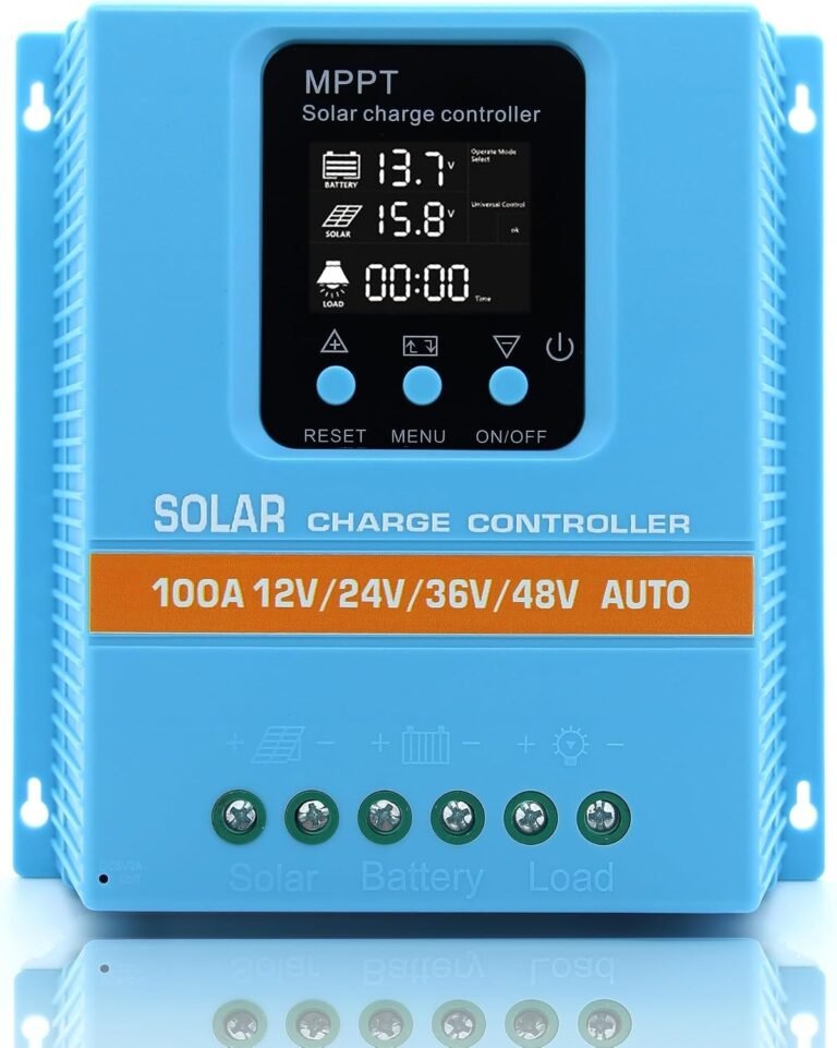 Upgraded 100A MPPT Solar Charge Controller 12V 24V 36V 48V LCD Display Battery Intelligent Regulator Max 100V Input Dual USB for Lead-Acid/Lithium