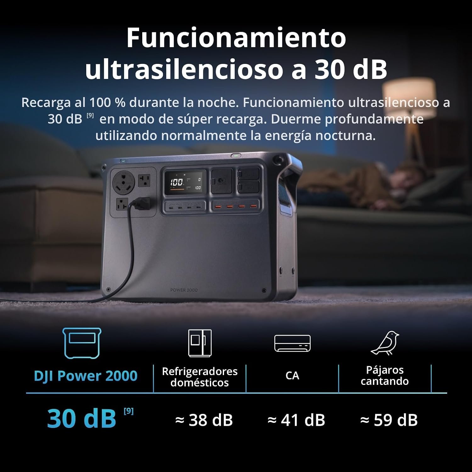 DJI Power 2000 Portable Power Station, 2048Wh LFP Battery | Compact Size, 3000W Stable Output, Fast Recharge, Electric Generator for Home, Camping & RVs, Off-Grid - Image 6