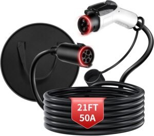 50A 21ft J1772 EV Extension Cable, ...