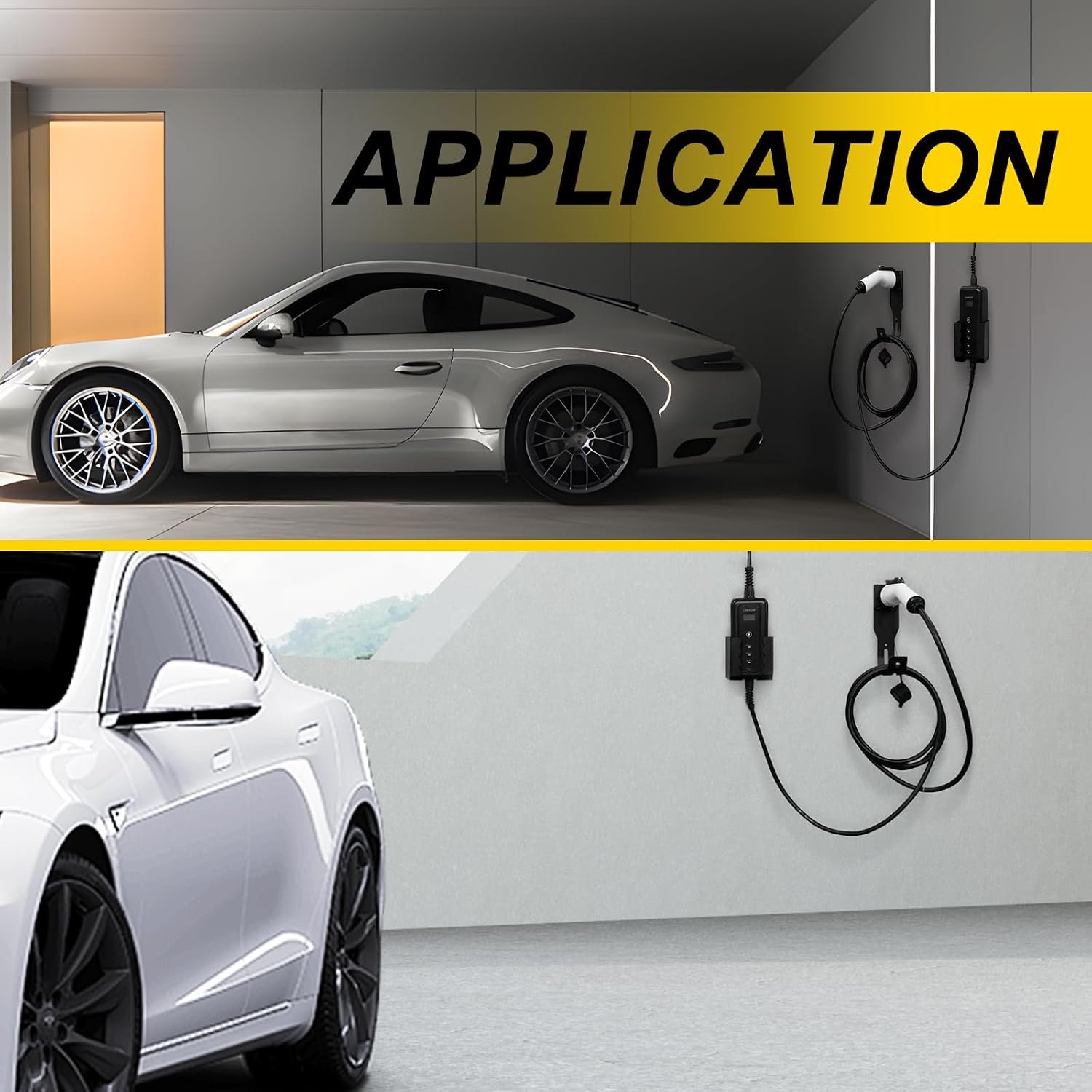 EV Charger Holder Wall Mount Kit EV Charger Holster Dock for SAE J1772 Connector, J-Hook EV Charger Cable Holder & EV Charging Box Holder for Electric Vehicles Outdoor/Indoor - Image 6