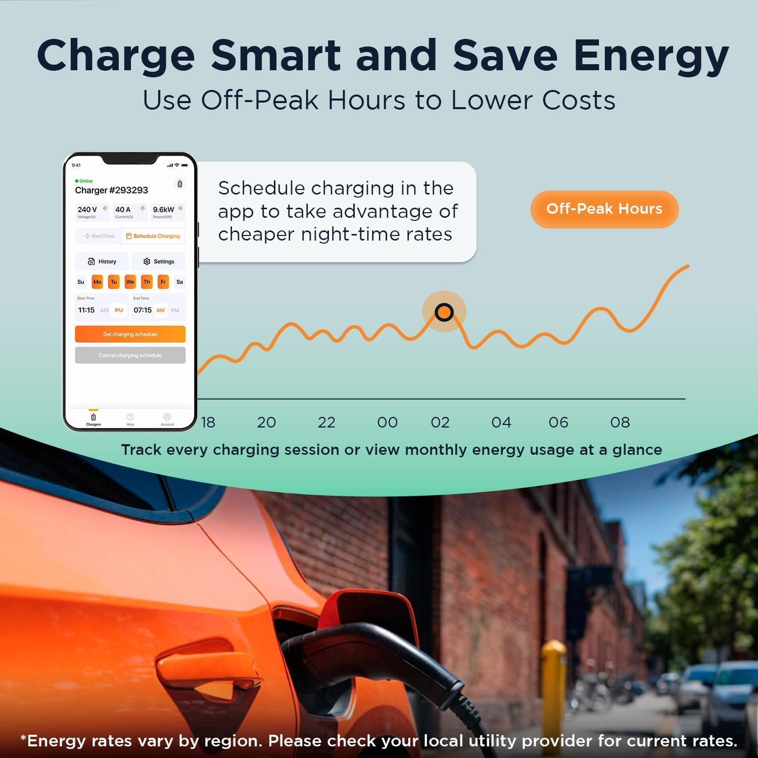 Sapphire Pro Level 2 EV Charger, 240V 40A J1772 NEMA 14-50 Plug, ETL & Energy Star Certified Smart WiFi EV Charging Station for Home, Multi-Family & Workplaces, 25FT Cable, NEMA 4 Weatherproof - Image 4