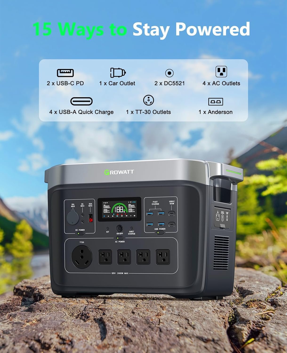 GROWATT INFINITY 2000 Pro Portable Power Station, 2048Wh Solar Generator - Image 7