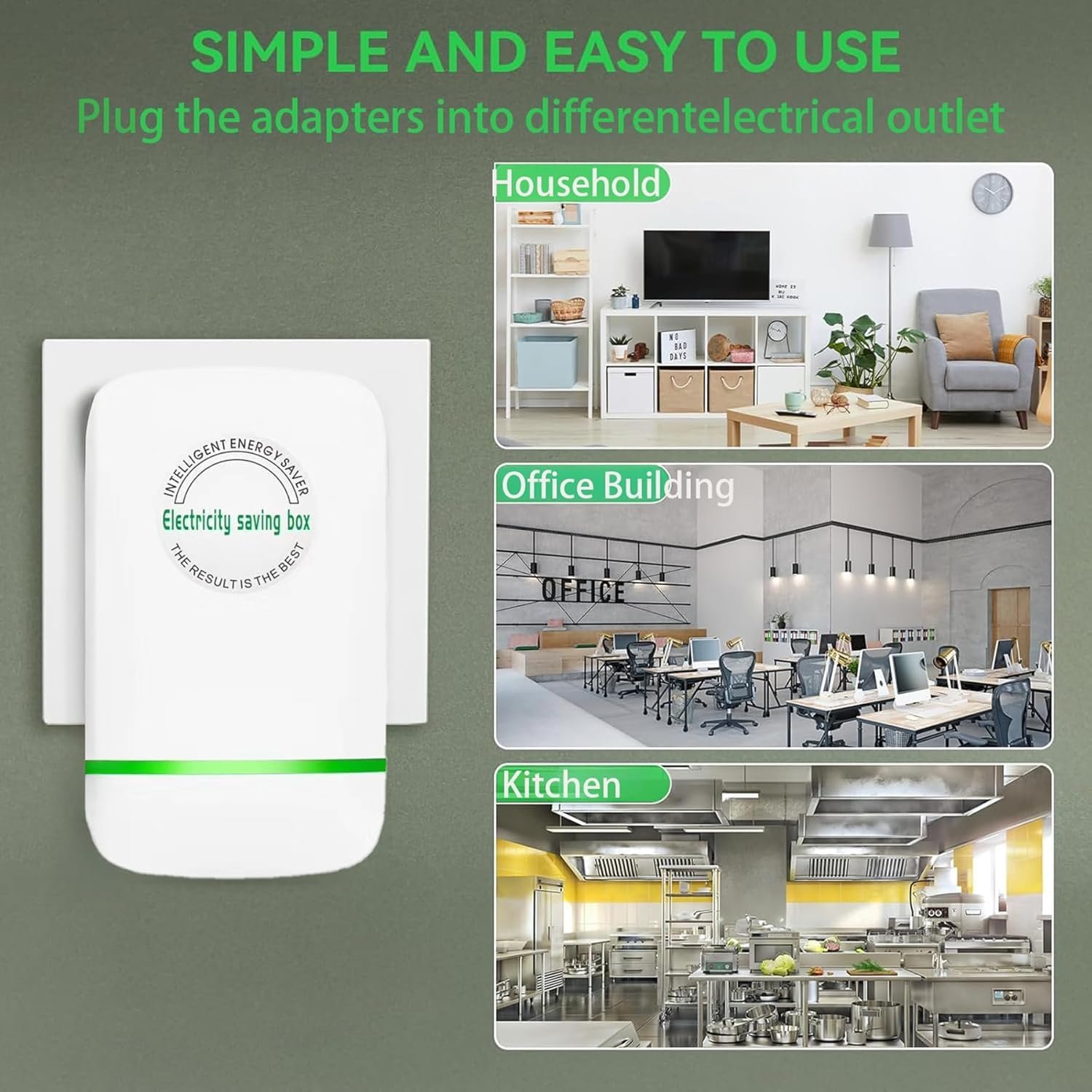 4PC Electricity Saving Box, Energy Saving Device Smart, Save Plug Power Saver Voltage Optimization Surge Protection Thermoregulation Outlet Home Office Compact Plug and Play Energy Efficiency - Image 6
