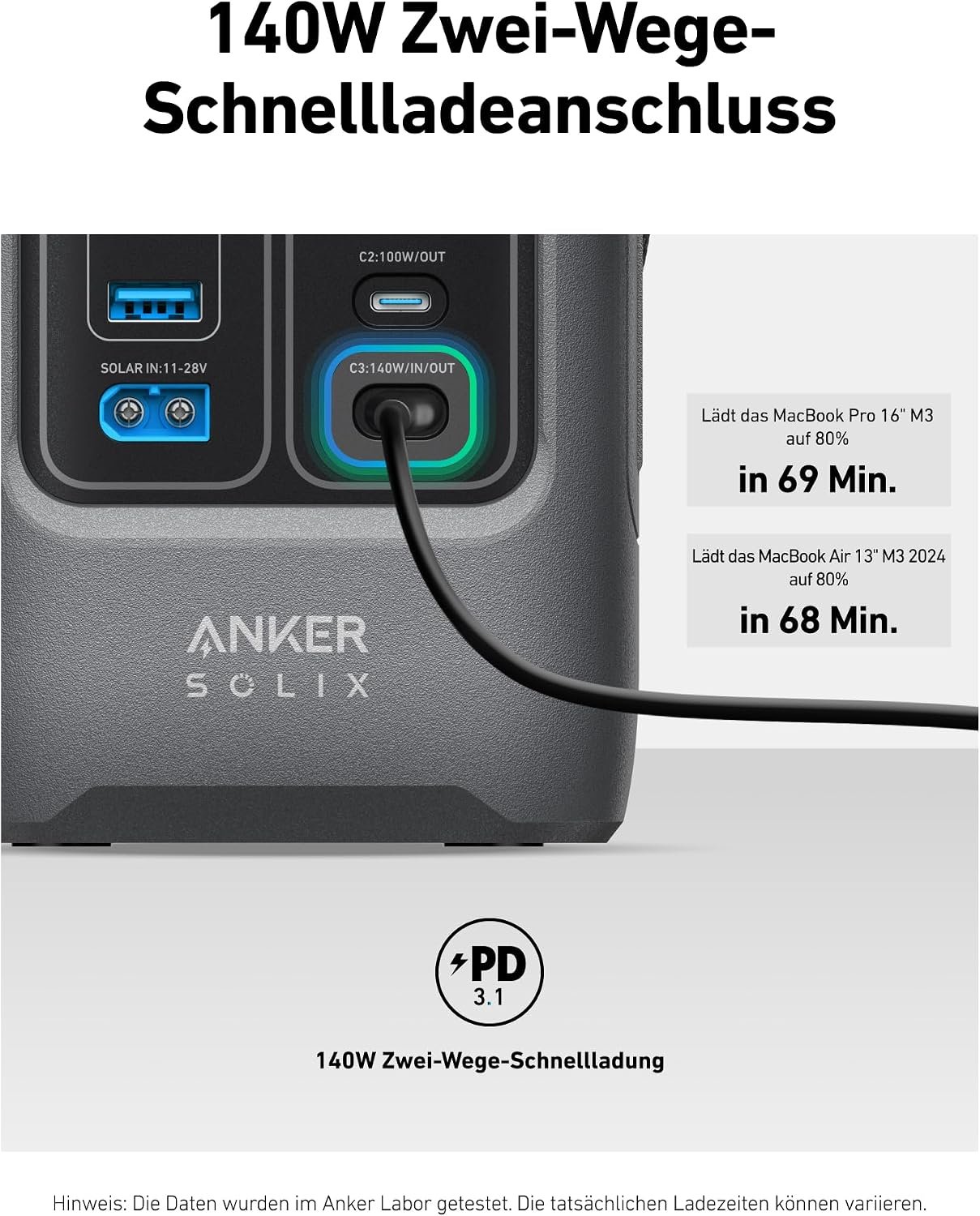 Anker SOLIX C200 DC Power Bank Station, 192Wh Portable Power Station, LiFePO4 Battery, 200W Solar Generator, for Outdoor Camping, Traveling, and Emergencies (No Wall Charger Included) - Image 5