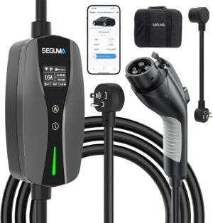 SEGUMA 16A Level 1/2 EV Charger Wi-...