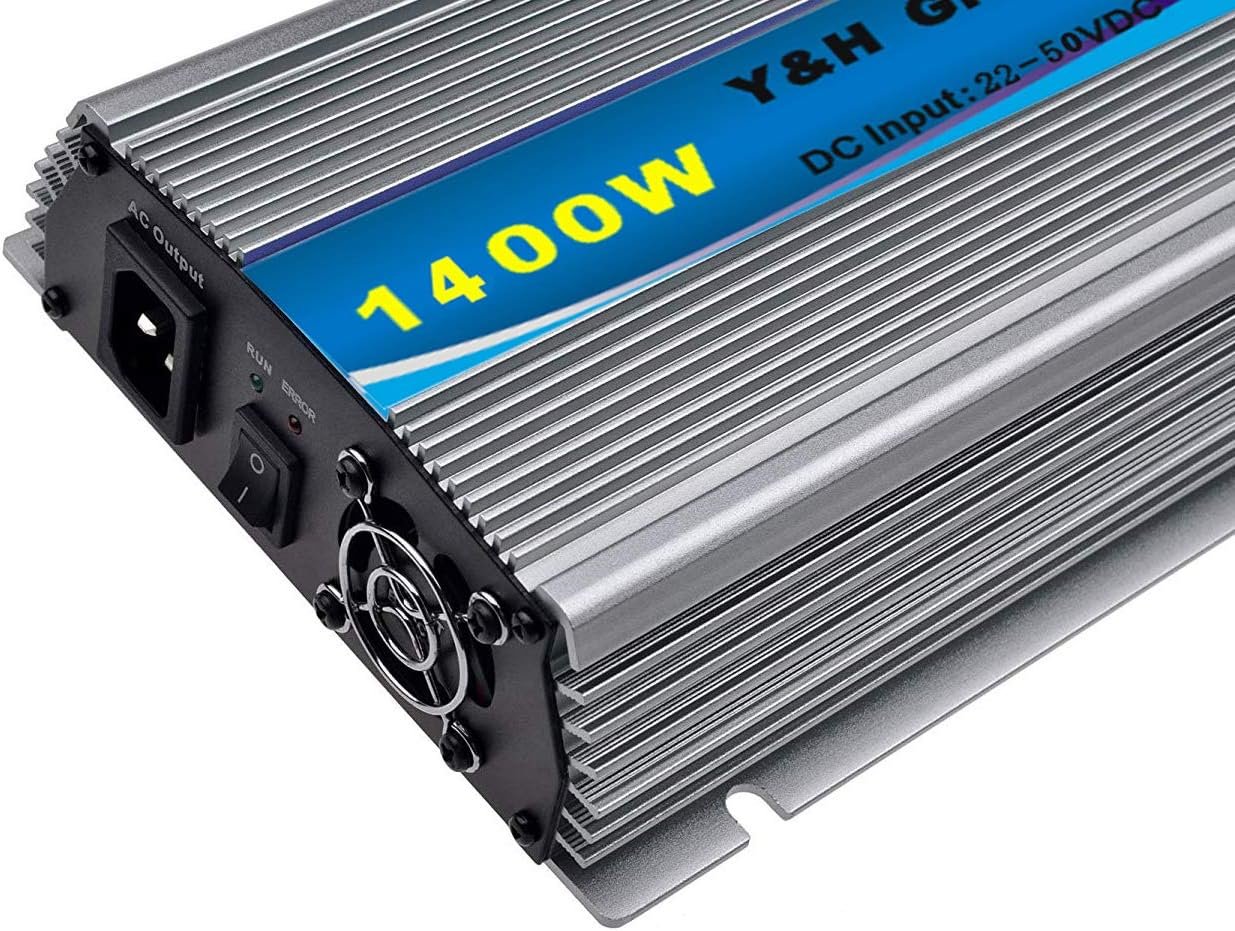 Y&H 1400W Grid Tie Inverter Stackable MPPT Pure Sine Wave DC30-45V Solar Input AC110/120V Power Output fit for 24V 36V PV Panel【Voc34-46V】 - Image 3