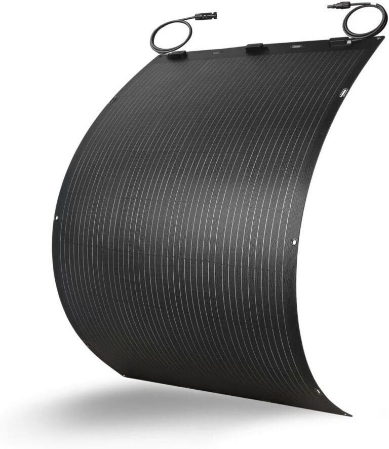 200 Watt Flexible Solar Panel Charger Flex Up to 260°, 200W Ultra Thin Lightweight Solar Panel 23% High Efficiency IP67 Waterproof for Marine RV Cabin Van Car Uneven Surfaces