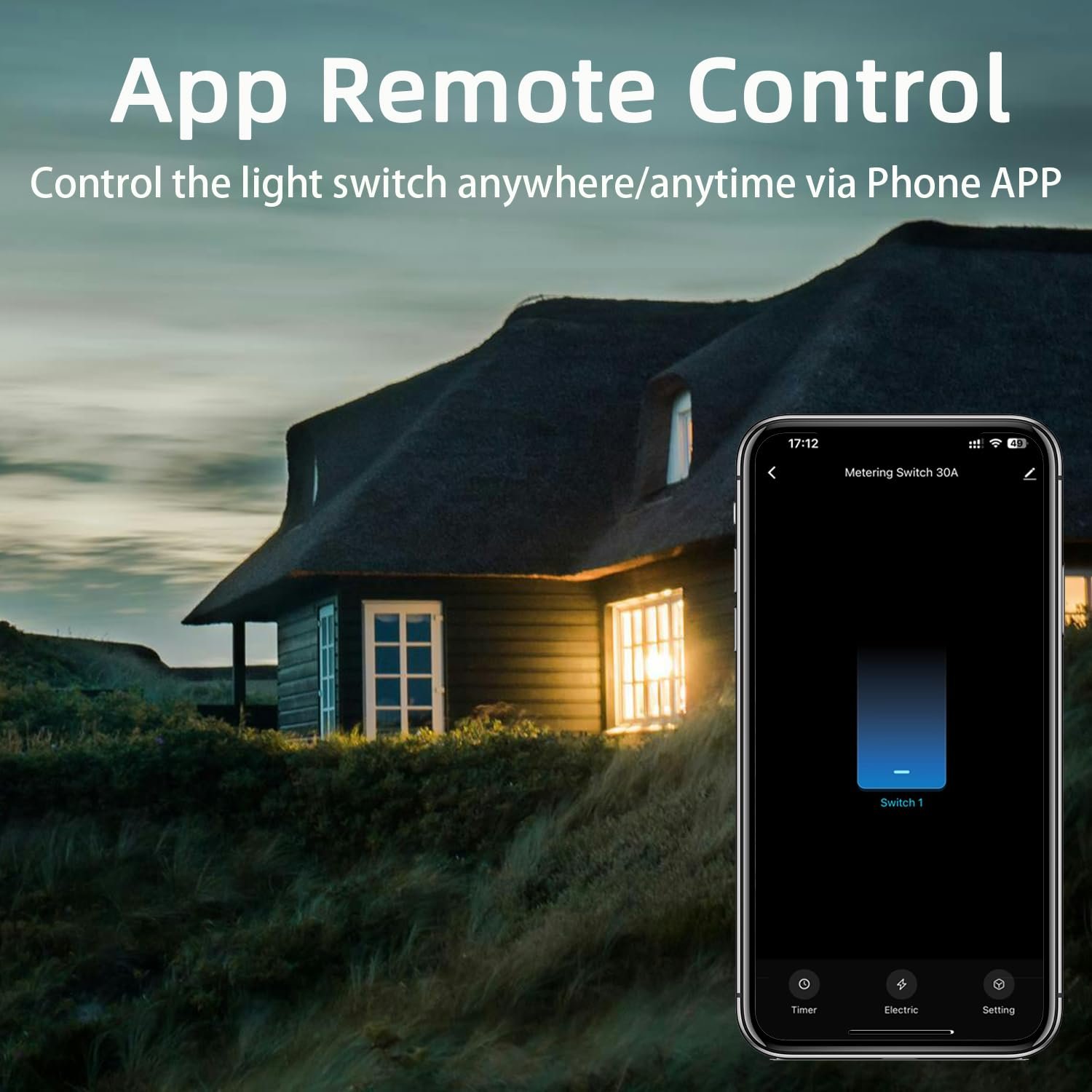 30A High Power WiFi Wireless Smart Switch with Energy Monitoring | DIY Switch for Smart Home Automation, Smart Life APP Remote Control, Timer, Compatible with Alexa & Google Home - Image 4