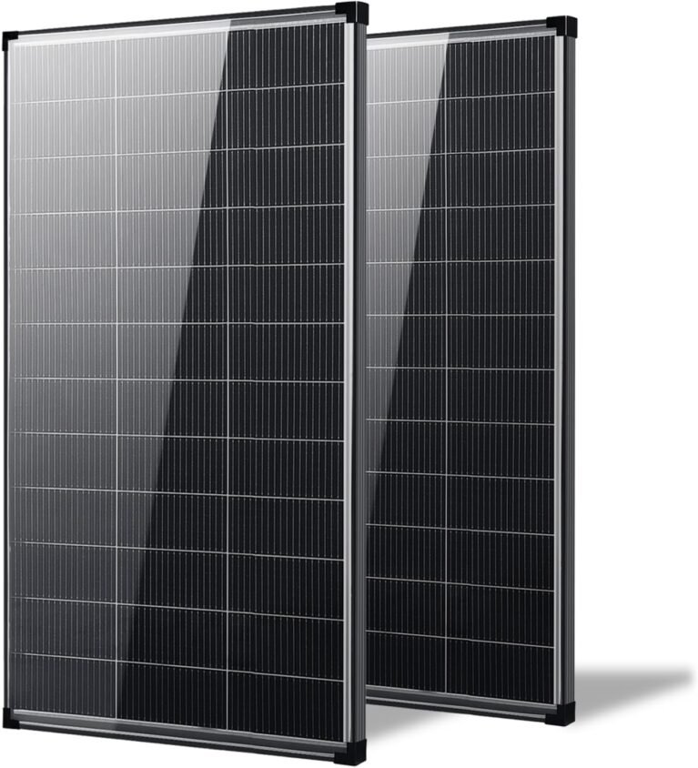 400w Solar Panel,2pcs 200 Watt Bifacial Solar Panel,12V N-Type | 18BB A+ Monocrystalline Cell 25% High Efficiency 2PCS 200W Solar Panels for Rooftop RV Farm Marine Home Off-Grid System