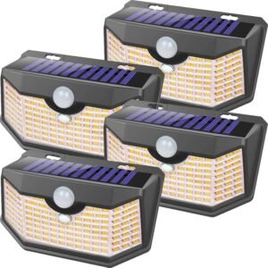 HMCITY 120 LED Solar Lights Outdoor...