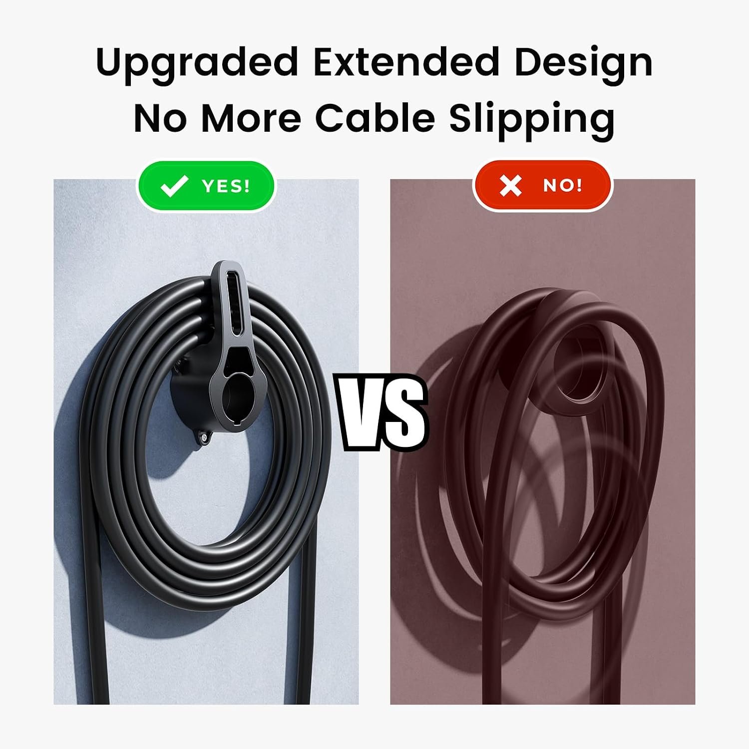 Raylix SAE J1772 Charger Holder Organizer, Wall-Mount EV Charging Cable Dock, Heavy-Duty Military-Grade Material, Durable, Easy Installation, Secure Connector Storage, Clean Garage Solution - Image 3